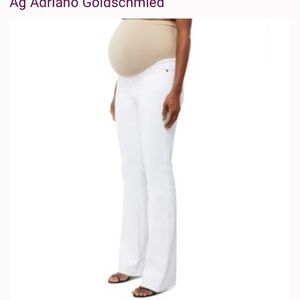 AG White Stretch Alexxis Boot Maternity Jeans Sz 26